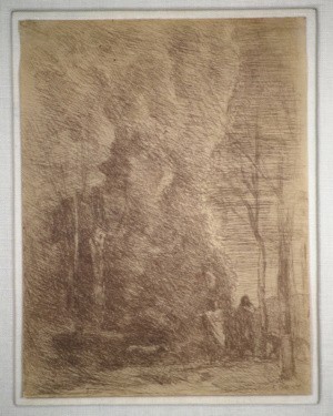 Camille Corot Dante and Virgil (Dante et Virgile), 1858 Framed Etching