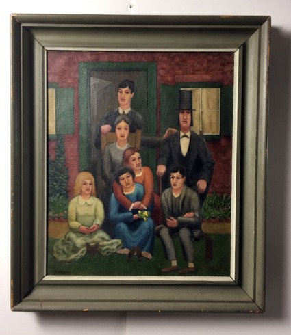 Horace Brodzky The Anniversary Group Painting Signed 1925